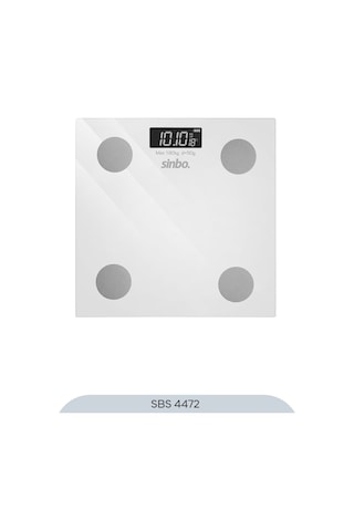 Sinbo SBS-4472 Bluetooth Dijital Yağ Su Kas Vücut Kitle Endeksi Kilo Ölçer Tartı Baskül
