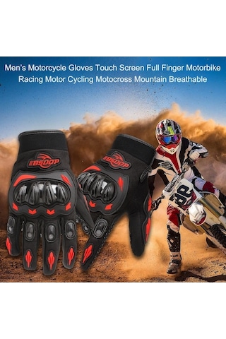 Trendooze Tam Parmak Motosiklet İçin Erkek Eldiveni Ekrana Dokunmak Xh