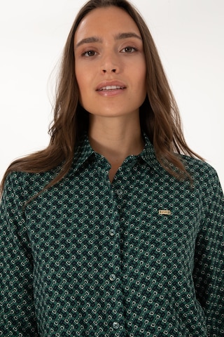 U.s. Polo Assn. Kadın Koyu Yeşil Gömlek Desenli 50316424-vr079 Koyu Yesıl