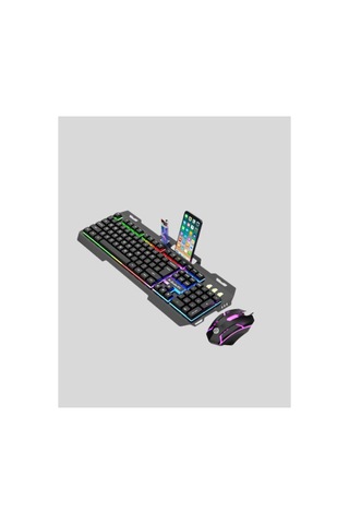 Pg8018 Led Aydınlatmalı Mekanik Klavye Mouse Oyunlarda Üstün - Hs08374467-7375 Renkli