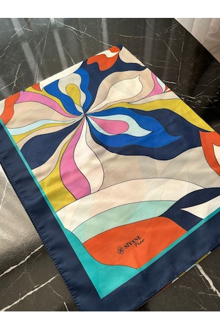 Siyane Scarf Naturel Desen Şal 07 Çok Renkli