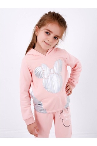 Mınnıe Mouse Kız Çocuk Eşofman & Kapüşonlu Somon