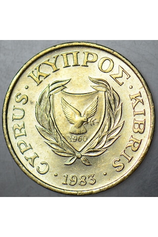 Kıbrıs 2 Cent 1983 Çil -