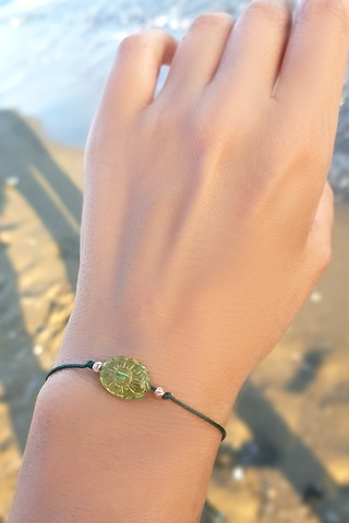 925 Ayar Gümüş Çek Kristali Bileklik