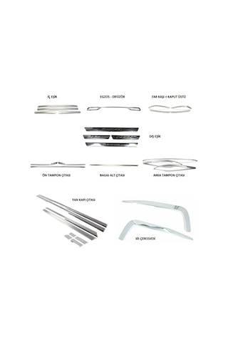 Passat B8,5 Krom Aksesuar 2019 Sonrası Full Set Paslanmaz Çelik 3