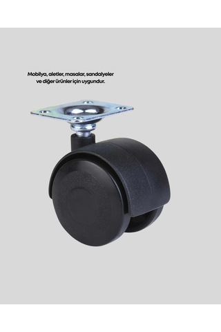 Hubrendy Tekno 4 Cm Çap Kilitsiz Tekerlek Ayağı Tekli Hafif Mobilyalar İçin 16063626
