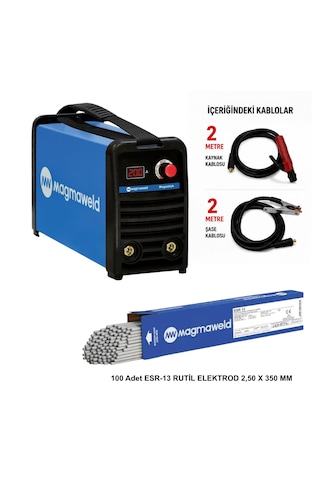 Magmaweld Megastick 200 Amper Kaynak Makinesi + 100 Adet 2.50x350 Mm Elektrod