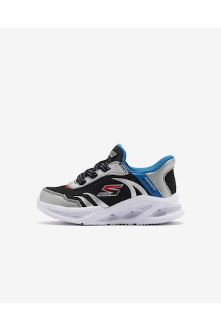 Skechers Skechers Meteor-lıghts - Brısk-beams Küçük Erkek Çocuk Gri Işıklı Spor Ayakkabı 403848n Slbk Gri