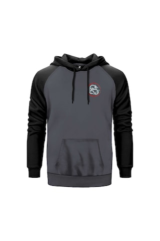Dragon Karate Gri Renk Reglan Kol Sweatshirt Gri