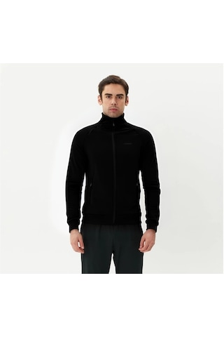 Exuma Erkek Siyah Tam Fermuarlı Sweatshirt 2419002 Siyah