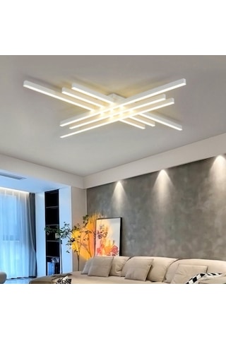 Beyaz Led Tavan Lambası 3000K Sarı Işık Avize Modern Aydınlatma