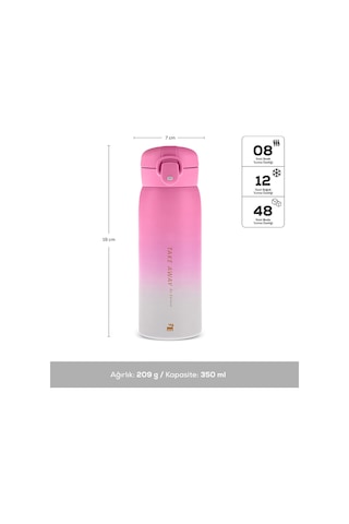 Karaca Skyfall Çelik Sızdırmaz Termos 350 Ml Fuşya Fuşya