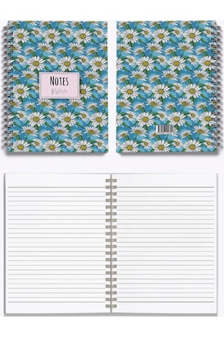 Daisy-midi 14x20 Çizgili Defter Mavi
