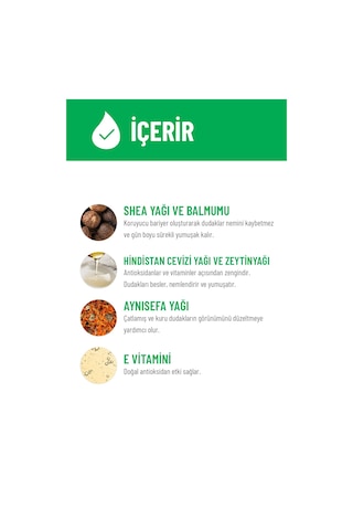 Siveno %100 Doğal Dudak Koruyucu Çilek Bitkisel Lip Balm Dudak Kremi Nemlendirici Parlatıcı Onarıcı 6 G