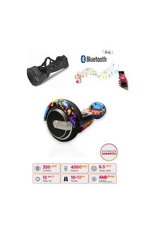 Citymate Elektrikli Kaykay Hoverboard Akıllı Denge 6.5 Inch + Hoverkart + Çanta Extrem Paket D26