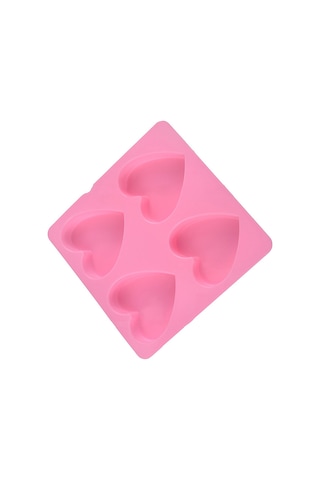 Ximistore9 Pembe Silikon Kalp Şekilli Kek Kalıbı - Esnek, Dayanıklı, Kolay Çıkarma - 15.5x15.5x1.8 Cm Diğer