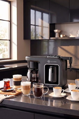 Karaca Hatır Plus Barista 6 In 1 Latte Cappucino Ve Közde Türk Kahvesi Makinesi