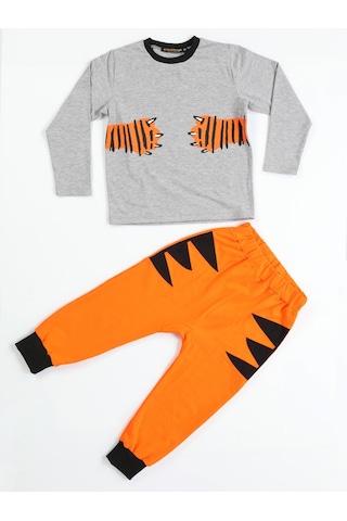 Casabony Tiger Paws Turuncu Pantolon+T-Shirt Takım-Turuncu
