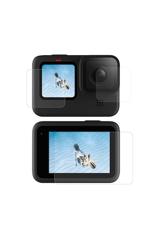 GoPro Hero12 Black Hero11 Hero10 / Hero9 İçin Temperli Kırılmaz Cam Filmi Ekran