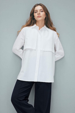 Defacto Regular Fit Poplin Uzun Kollu Tunik G9243ax26spwt32 Beyaz-wt32