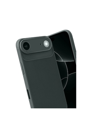 Apple Uyumlu iPhone - 17 Air Auto Focus Karbon Kapak - Koyu Yeşil