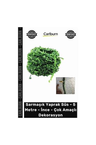 Özel Üretim Dekoratif Boru Gizleme Sarmaşık Yaprak Süs 5 Metre İnce Çok Amaçlı Dekorasyon Diğer