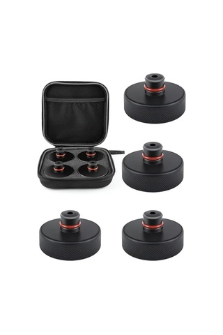 Honeybeeshop Tesla'nın 2013 2024 Model 3 S X Y İçin 4'lü Paket Jack Free Jack Kapakları Depolama Kutusu İle Kauçuk Jack Ped Seti