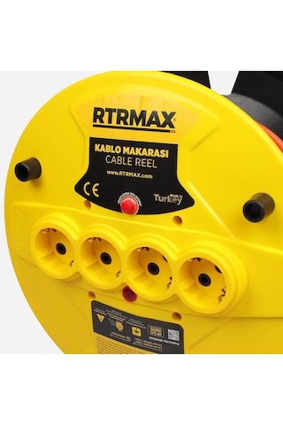 Rem31550 Makaralı Uzatma Kablosu Açık Tip Termik Sigortalı 50 Mt 3 X 1.5 Mm 50 M