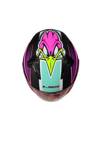 Kask Ls5 Marka Çenesiz Yarım Kask Mat Siyah - Pembe