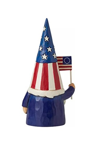 Jim Shore Heartwood Creek Dünyanın Etrafında Cüceler Amerikan Vatansever Heykelcik, 13 Cm, Çok Renkli Diğer