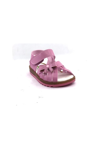 Şirin Bebe 03 Pembe Kız Çocuk Bebe Sandalet Ayakkabı
