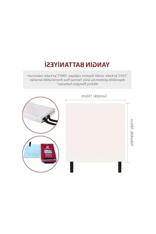 Yangın Koruma Battaniyesi 150x180 Cm Ölçülerinde