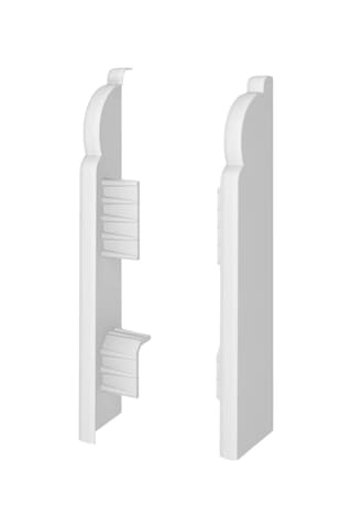 Espumo Kompozit Süpürgelik 8 Cm Bitiş Kapağı Aksesuarı 1 Paket - 2 Adet - Beyaz - Esp301
