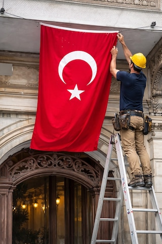 80x120 Cm Alpaka Kumaş Türk Bayrağı Dayanıklı, Solmaz Renkli, Büyük Boy Bayrak Tek Ebat