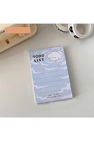 To Do List Ayıcık Temalı Renkli Not Seti