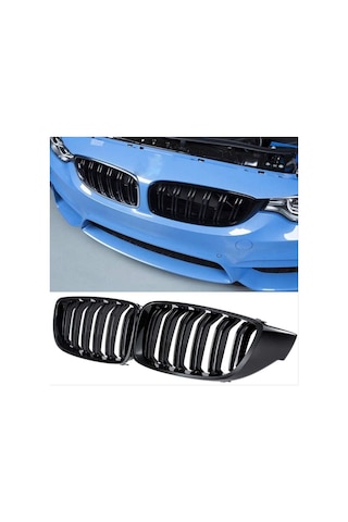 Bmw 4 Serisi F32 M4 Çift Çizgi Böbrek Piano Black Panjur 2014-2019 Arası