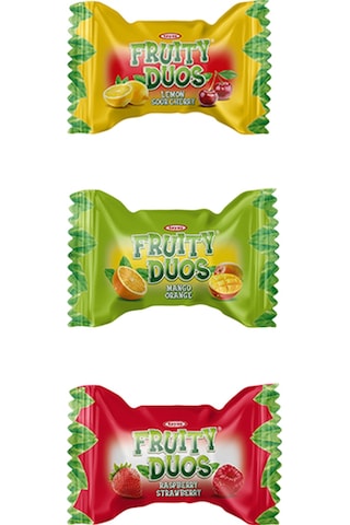 Fruity Duos Meyve Dolgulu Sert Şeker 1 KG