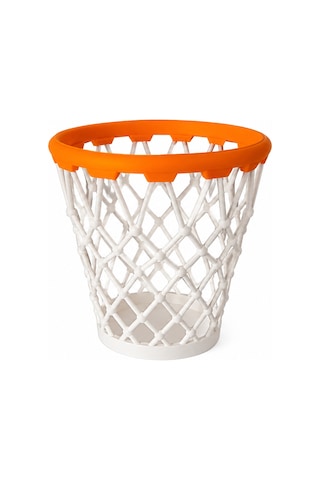Basket Potası Tasarım Kalemlik 10 Cm Dekoratif Masaüstü Organizer Sert Plastik Kalem Tutucu Siyah - Beyaz