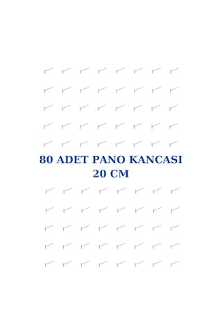 Manken İstanbul Tel Pano Standı + Kanca Krom 80 Adet﻿﻿