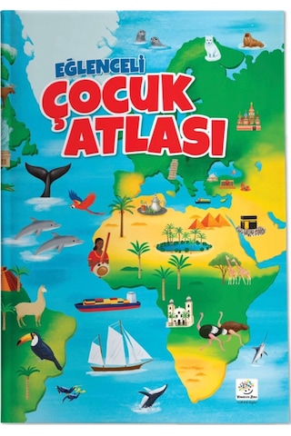 Eğlenceli Çocuk Atlası (dev Boy, Karton Kapak, Renkli, Eğlenceli, Eğitici)