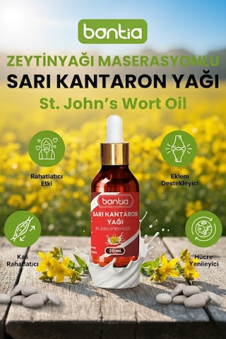 Sarı Kantaron Yağı 2x20 Ml Zeytinyağı Maserasyon, Eklem & Kas , Yara Tahriş  40 ML