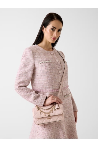 Guess Hwgg9912200 Libby Flap Kadın Omuz Çantası Pembe