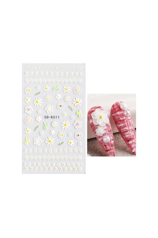 3d Kabartmalı Bahar Çiçekleri Tırnak Sanatı Çıkartmaları 5 Yaprak 5d Kendinden Yapışkanlı Renkli Çiçek Açan Tırnak Malzemeleri Tırnak Sanatı Tasarımı