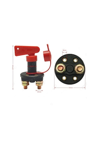 Akü Şalteri Devre Kesici 12-24v 300a Çift Anahtarlı