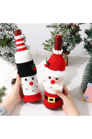 Noel Partisi Şarap Şişesi Dekorasyonu Kol Süsleme Malzemeleri