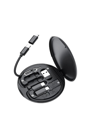 60w Destekli Kablo Kutusu Seyahat Kablo Seti 5&amp Apos İ 1 Arada Usb Type-c Şarj Kablosu Seti