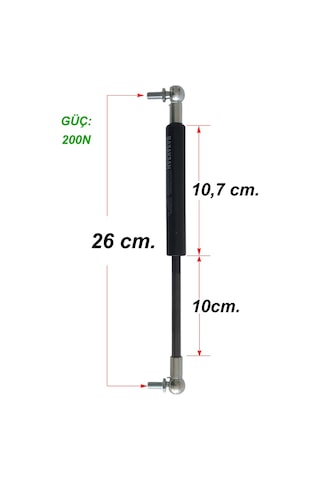 Binbir Trend Tümosan 8085 Kapi Amortisörü 7255057, 26Cm, 200N 538330602