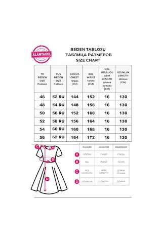 Aysel Büyük Beden Yaka Detaylı Tül Desenli Kuşaklı Kloş Kadın Midi Elbise Yeşil