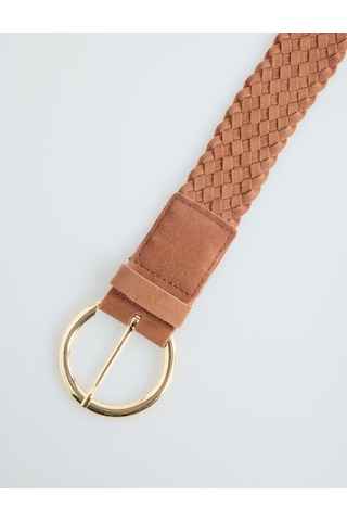 Jimmy Key Kahverengi Örgü Desenli Süet Kemer 6sw417401800