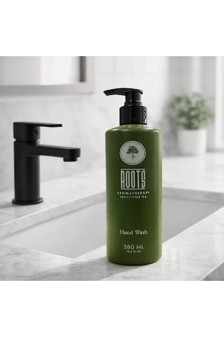 Roots Aromatherapy Okaliptüs Çayı Özlü Sıvı El Sabunu 380 Ml Ferahlatıcı & Nemlendirici El Yıkama Jeli